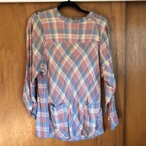 Etoile Isabel Marant plaid tunic top - size 36 / S